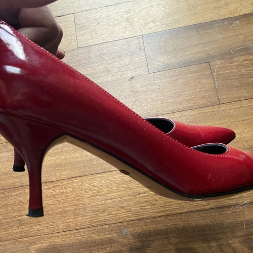 Kalogirou Red Patent Leather Pumps size 39 like new