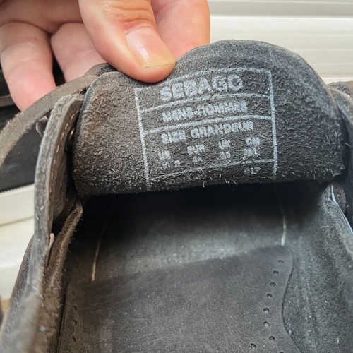 Sebago Docksides grey crazy horse leather size 44 new