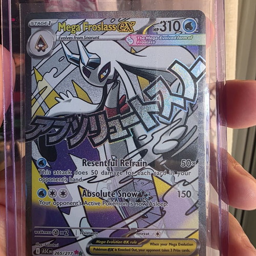Mega Froslass Ex Pokemon card like new, Ascended Heroes 265
