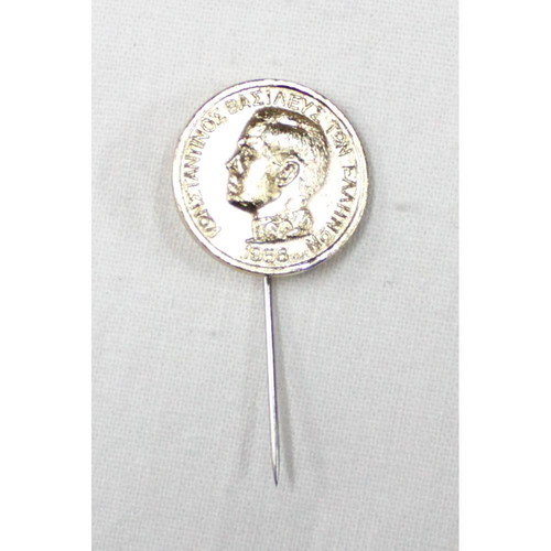 1968 Lapel Pin with King Konstantinos like new