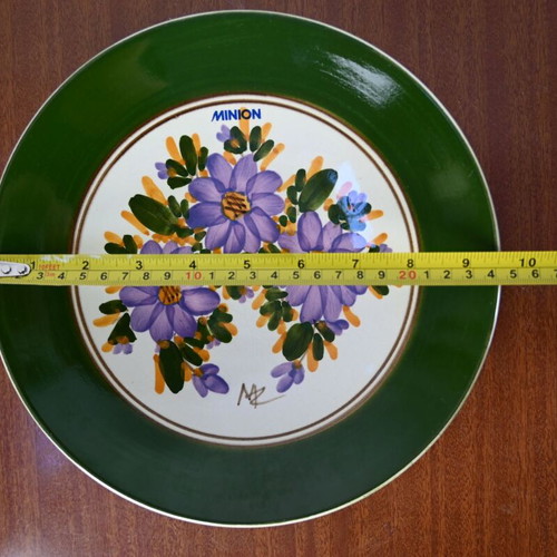 Collectible 45 Years Minion Plate by Keramikos used, handpainted