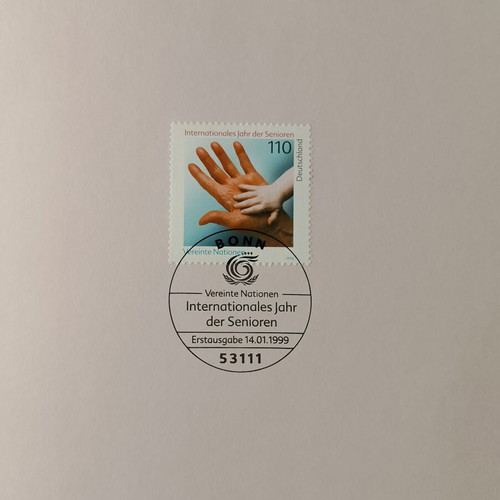 1999 Germany stamp with Bonn first day cover, mint block of four