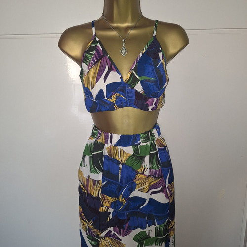 Shein 2-piece floral top and skirt set, size small