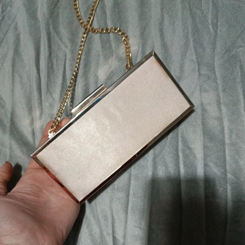 Metallic gold handbag with stones like new