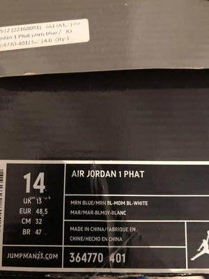 Air Jordan 1 Phat Marina Blue (364770-401) καινούργια, μέγεθος 48.5