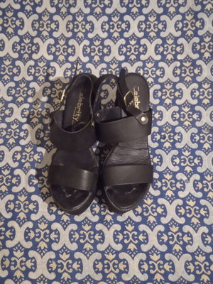 Women's black platform sandals size 39 used