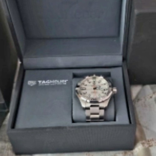 TAG Heuer Aquaracer Calibre 5 automatic watch like new, silver
