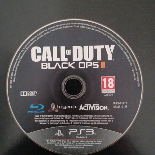 Call of Duty Black Ops II Playstation 3 used, no case