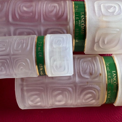 Lancôme Ô three used empty perfume bottles 30ml, 7.5ml