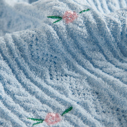 Reserved jersey blouse with rose embroidery, size S