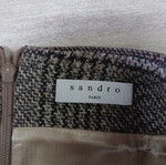 Sandro short checked skirt new