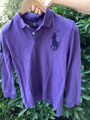 Риза Polo Ralph Lauren за момче на 14 години употребявана, памук, лилава