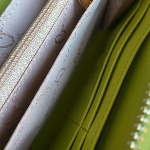 Caprice green crossbody phone bag wallet