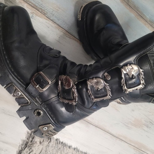 New Rock unisex leather boots size 43