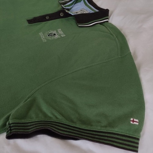 Polo men's short-sleeve cotton shirt 7XL like new, green
