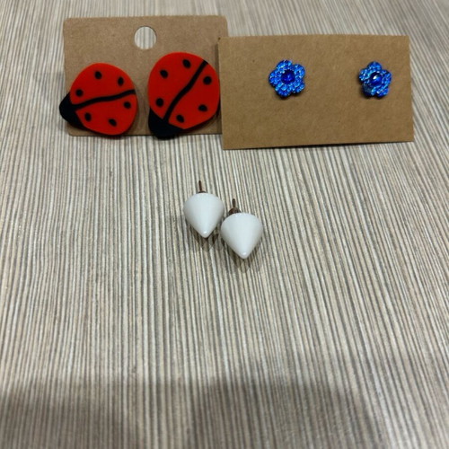 Earrings new, 3 pairs