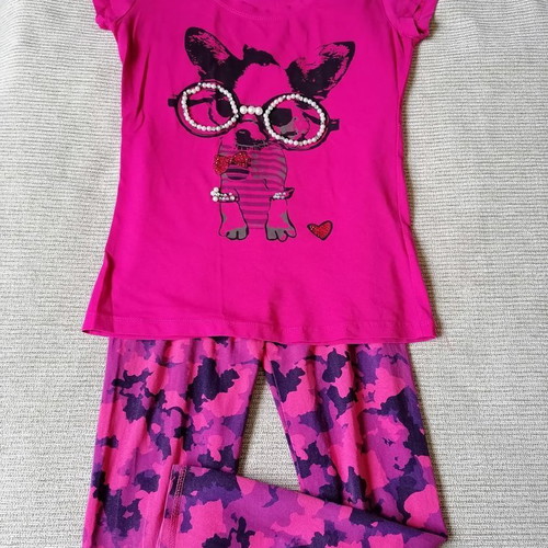 Girls' set with leggings and blouse for 10 years old, like new, pink