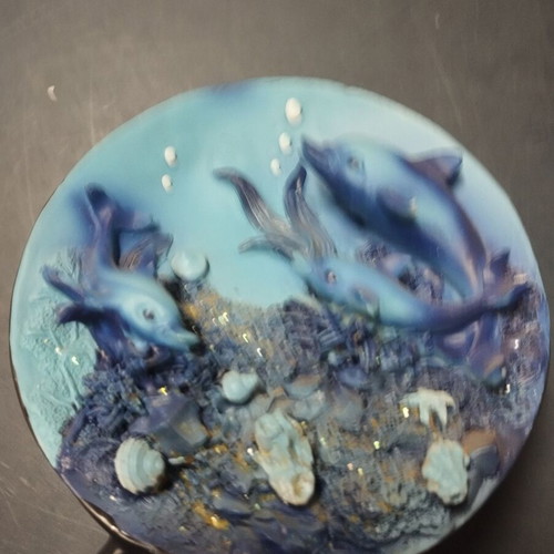Decorative plate used with dolphins