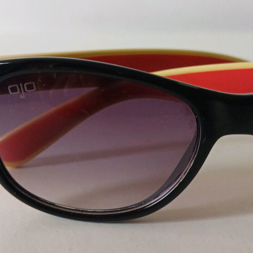 OJO kids sunglasses used, black and multicolor