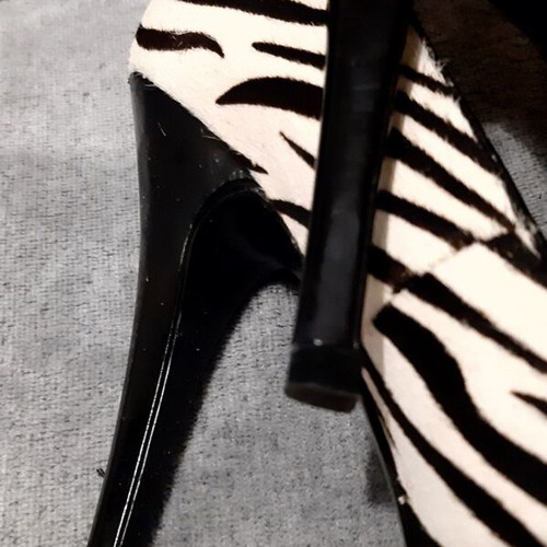 Aldo high heels size 39 used, genuine leather pony skin animal print
