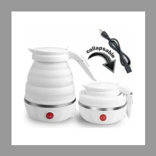 Travel folding electric kettle white new