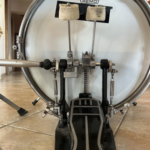 Millenium drum set used with Remo Emperor Coated heads and cymbals