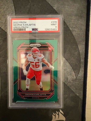 George Karlaftis Rookie Green Prizm PSA 9 κάρτα καινούργιο