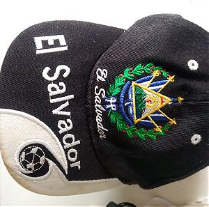 Μαύρο καπέλο jockey sports baseball el salvador καπέλο unisex υφασμάτινο