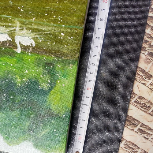Swan painting like new 25x20 cm