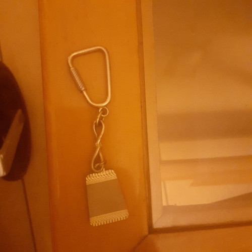 Silver dog tags and keychain used, 925-950 grade