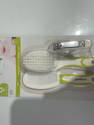 Soft brush, comb and nail clipper set for newborn, new