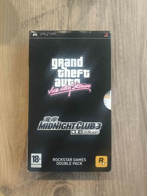 Grand Theft Auto Vice City Stories & Midnight Club 3 DUB Edition PSP like new