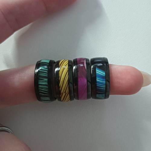 Rings used, set of 4, size 7, various colors