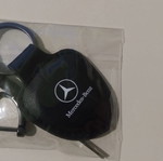 Mercedes-Benz keychain new, natural leather, black