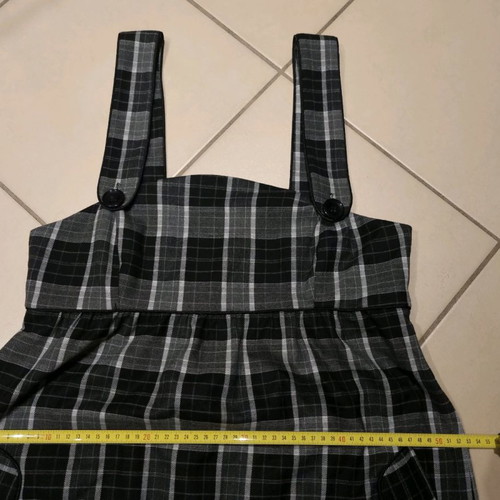 Winter wool dress with straps and zipper, size L, new