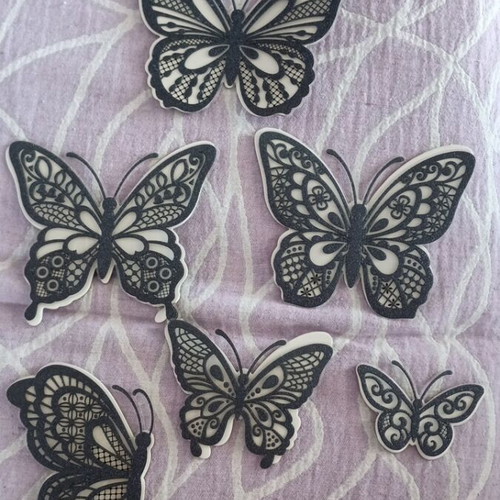 3D stickers used, butterfly design