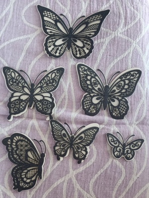 3D stickers used, butterfly design