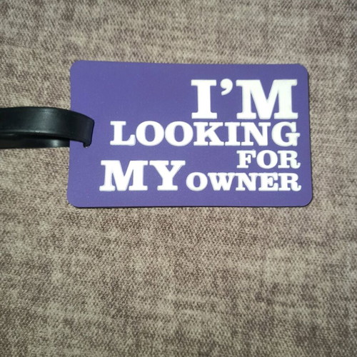 Luggage tag used, multicolored