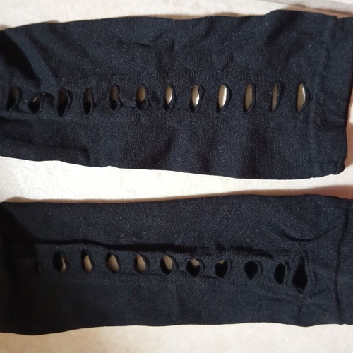 Elastic gloves like new, black, for rock style