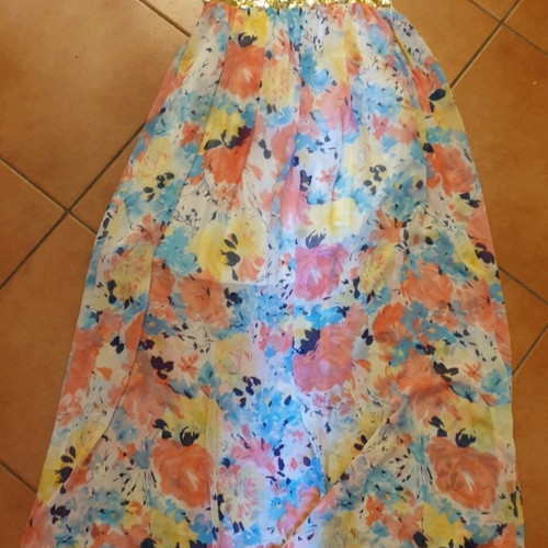 Dress with gold sequins size M/L like new