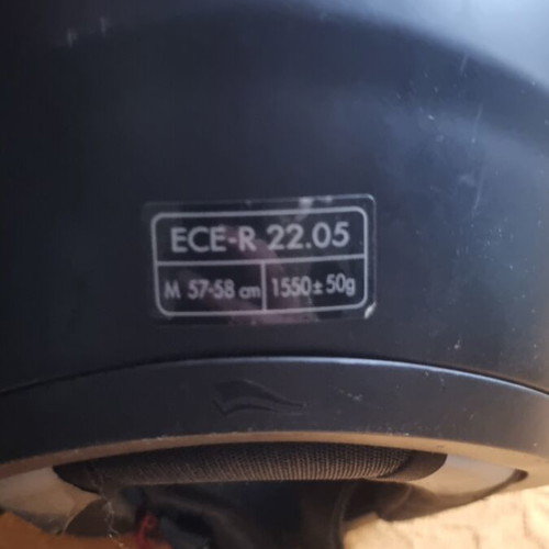 Full face helmet used, medium size, with integrated sunglasses