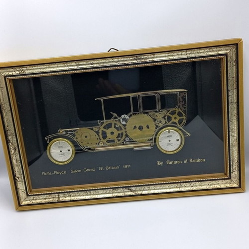 Vintage Rolls Royce Silver Ghost 1911 framed decoration used