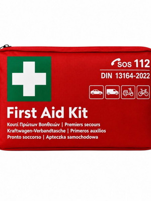 Car First Aid Kit new, certified DIN 13164:2022 with 42 items