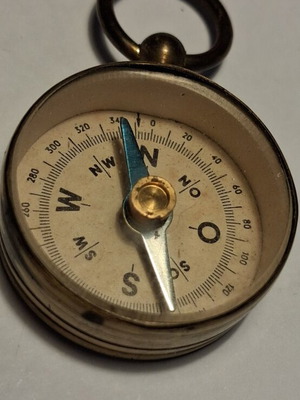 Military brass compass 1930 used, Germany, functional