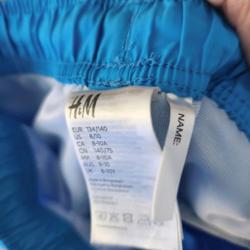 H&M Boys' Swim Shorts used, size 134 cm, blue
