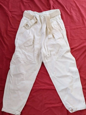 Jeans palazzo pants with knitted belt used, size M 38 10