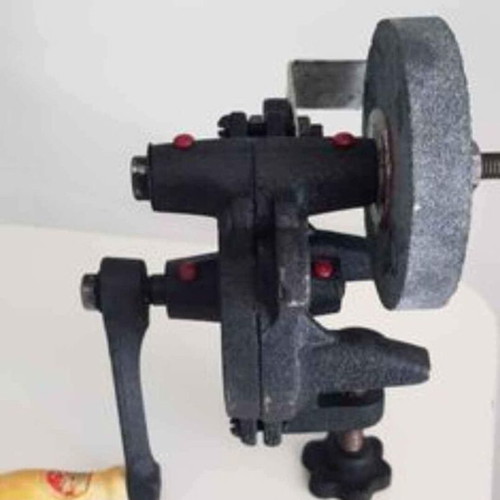 Grinding and sharpening whetstone hand-operated with bench mount new