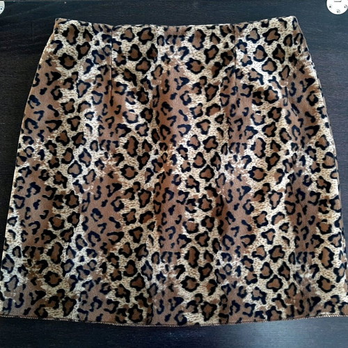 Vintage Leopard Skirt Gianni Rodini like new, mini with fur texture