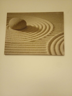 Zen canvas painting Ikea used, size 30x40