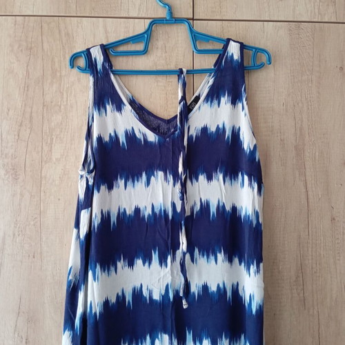 F&F summer dress new, white and blue